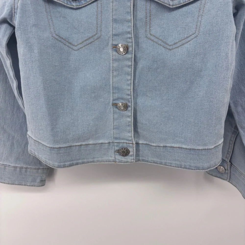 BCBG‎ Girls Light Wash Denim Jacket Size S (7/8) Classic Jean Coat